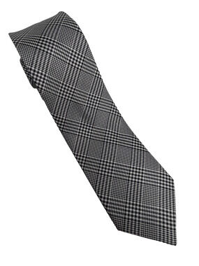 J Crew Factory Black Watch Plaid Tie in 100% Silk Mens Necktie 2.5"X59"